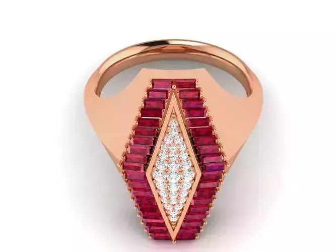 Women Diamond Ring 3dm render detail