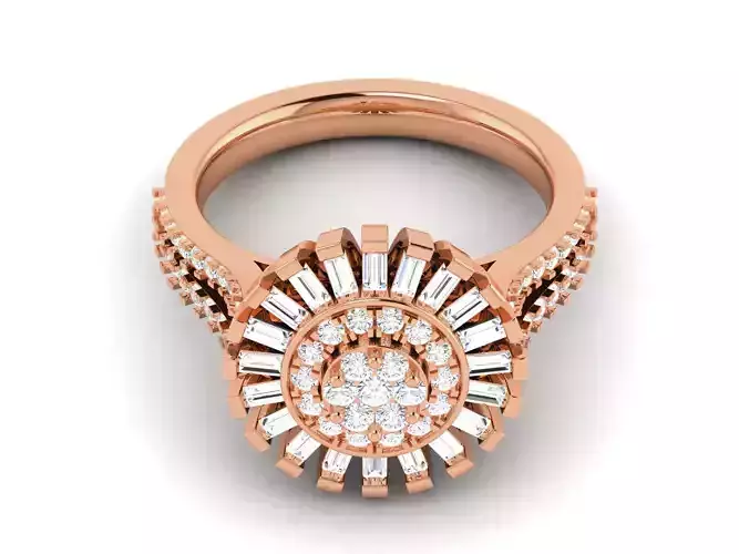 Women Diamond Ring 3dm render detail