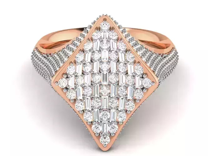 Women Diamond Ring 3dm render detail