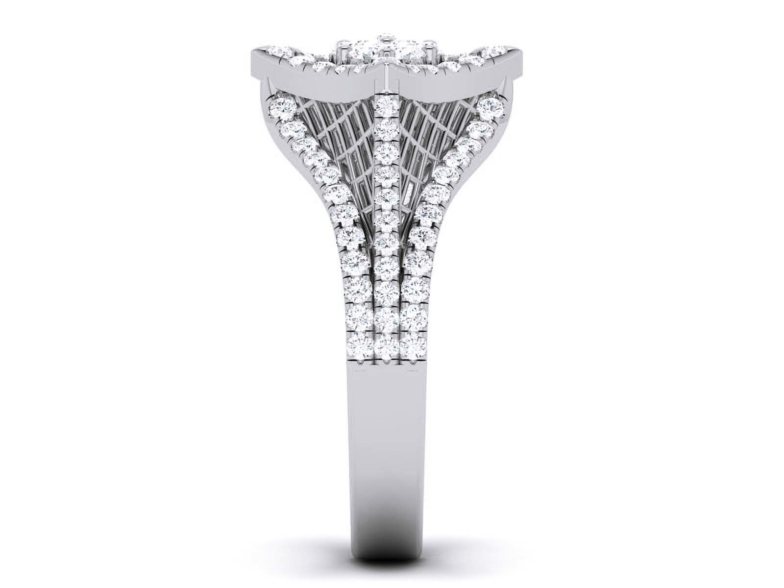 Women Diamond Ring 3dm render detail 3D print model_8