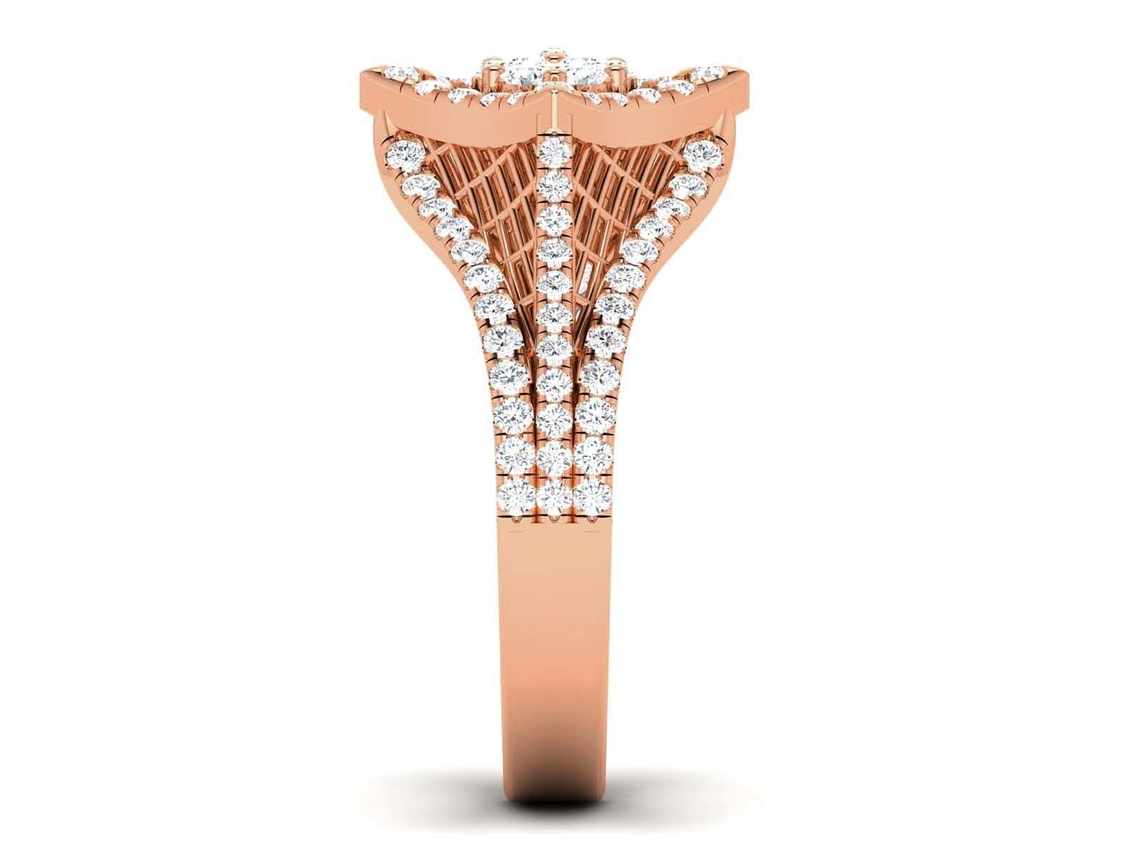 Women Diamond Ring 3dm render detail 3D print model_9