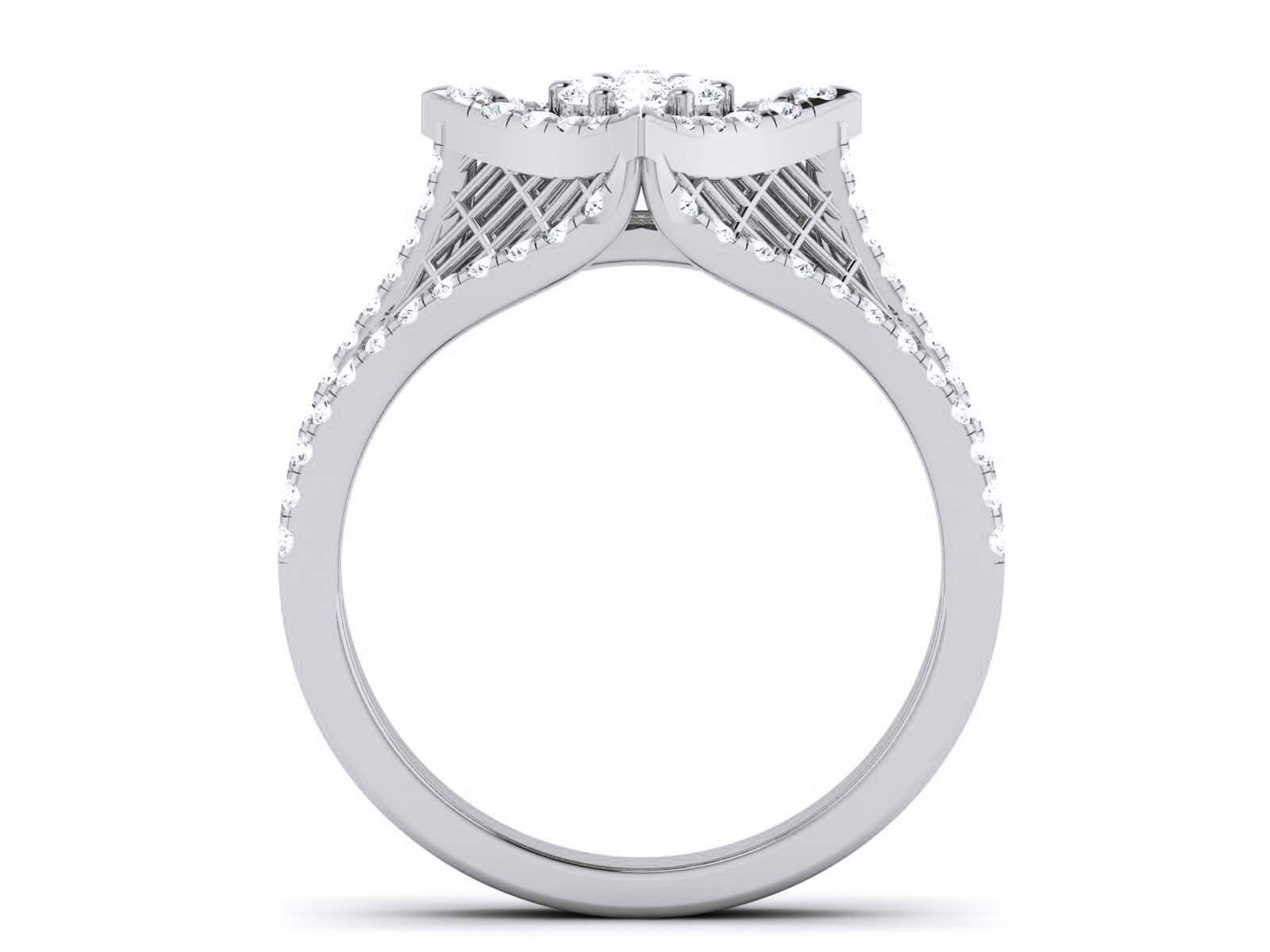 Women Diamond Ring 3dm render detail 3D print model_5
