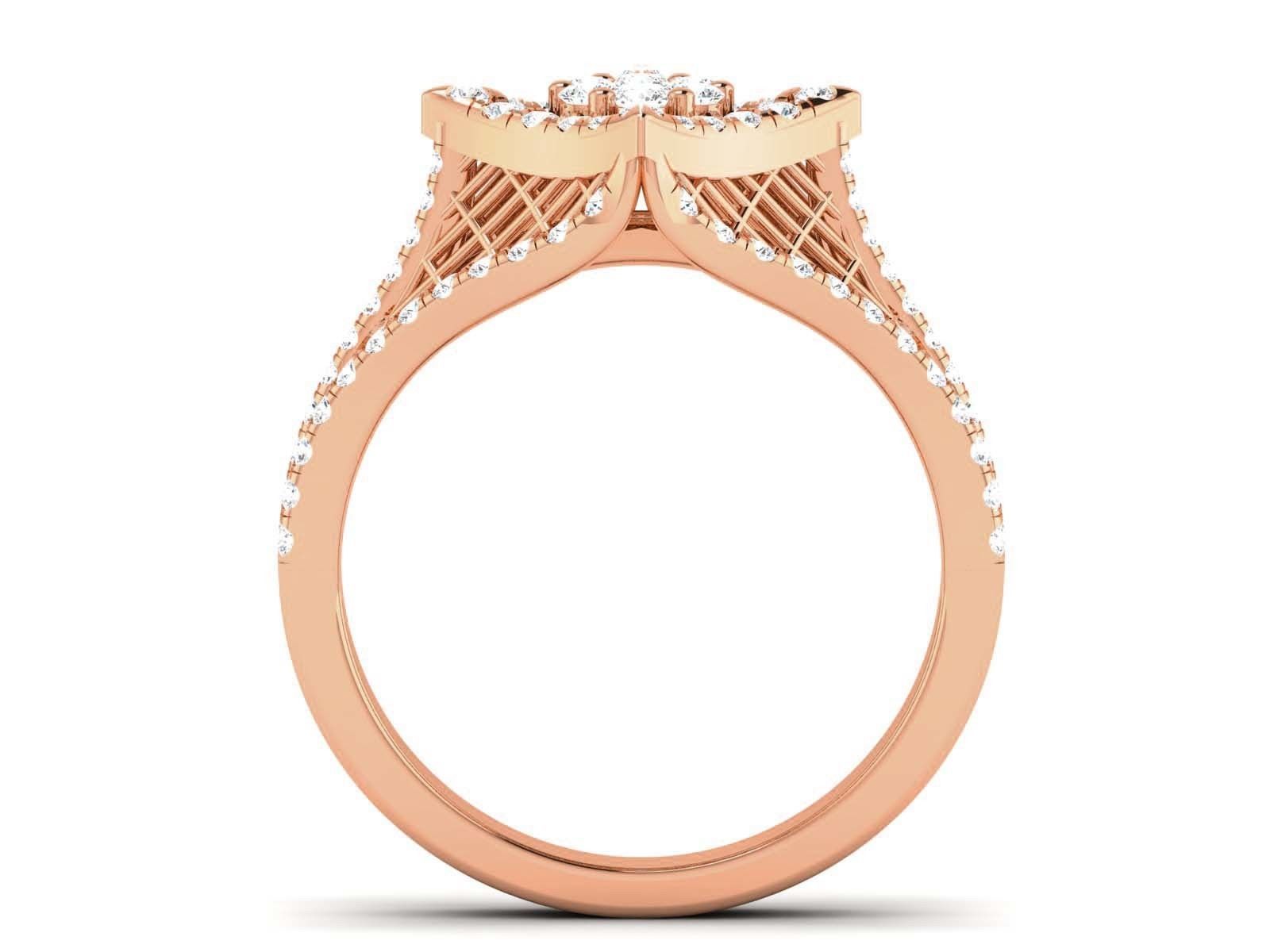 Women Diamond Ring 3dm render detail 3D print model_6