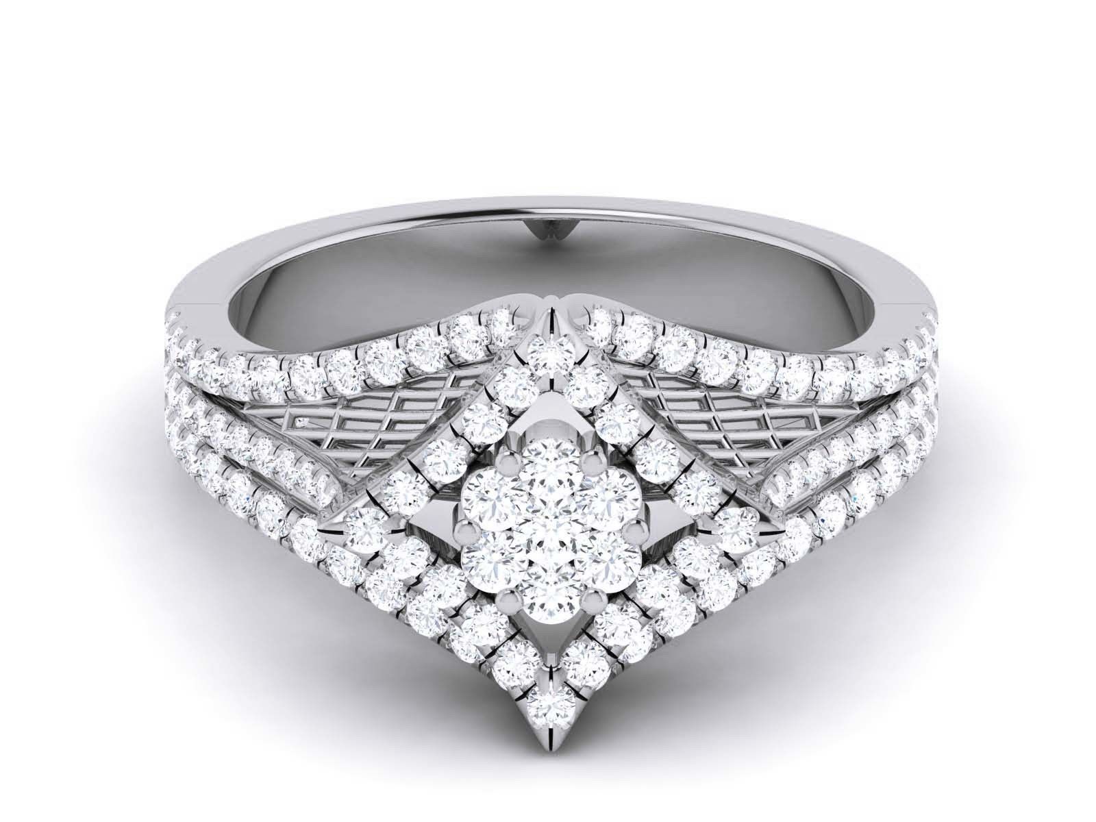 Women Diamond Ring 3dm render detail 3D print model_11