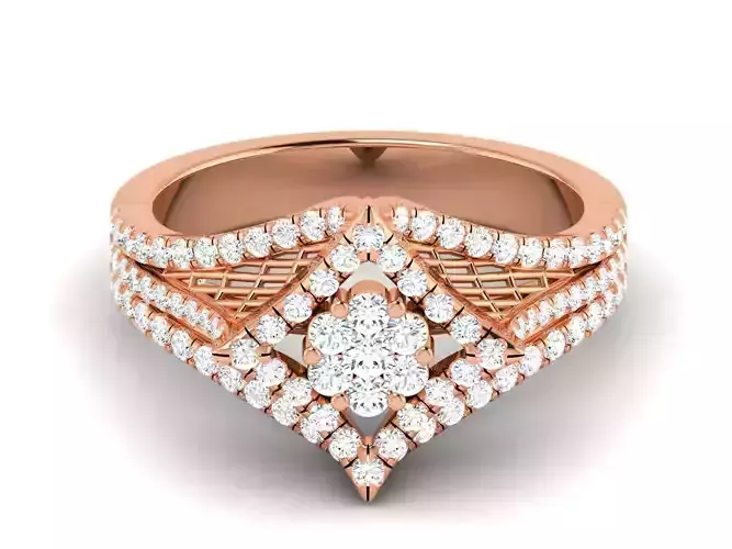 Women Diamond Ring 3dm render detail