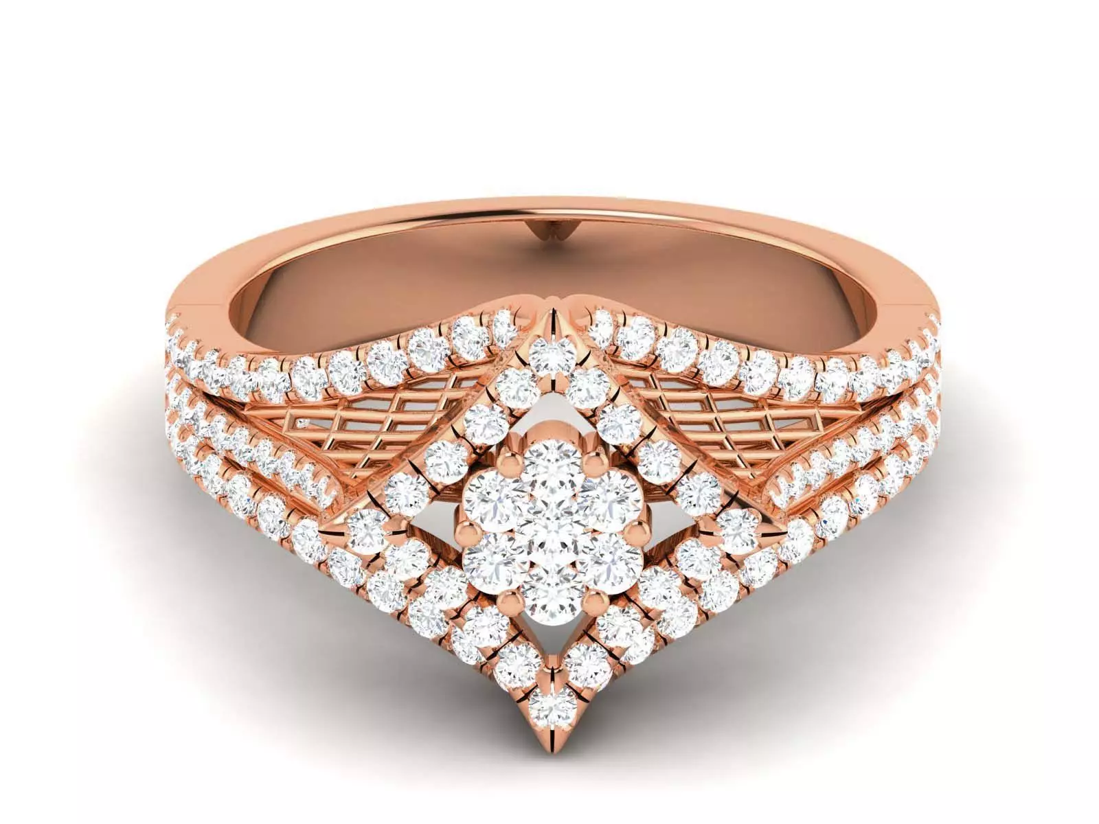 Women Diamond Ring 3dm render detail 3D print model_0