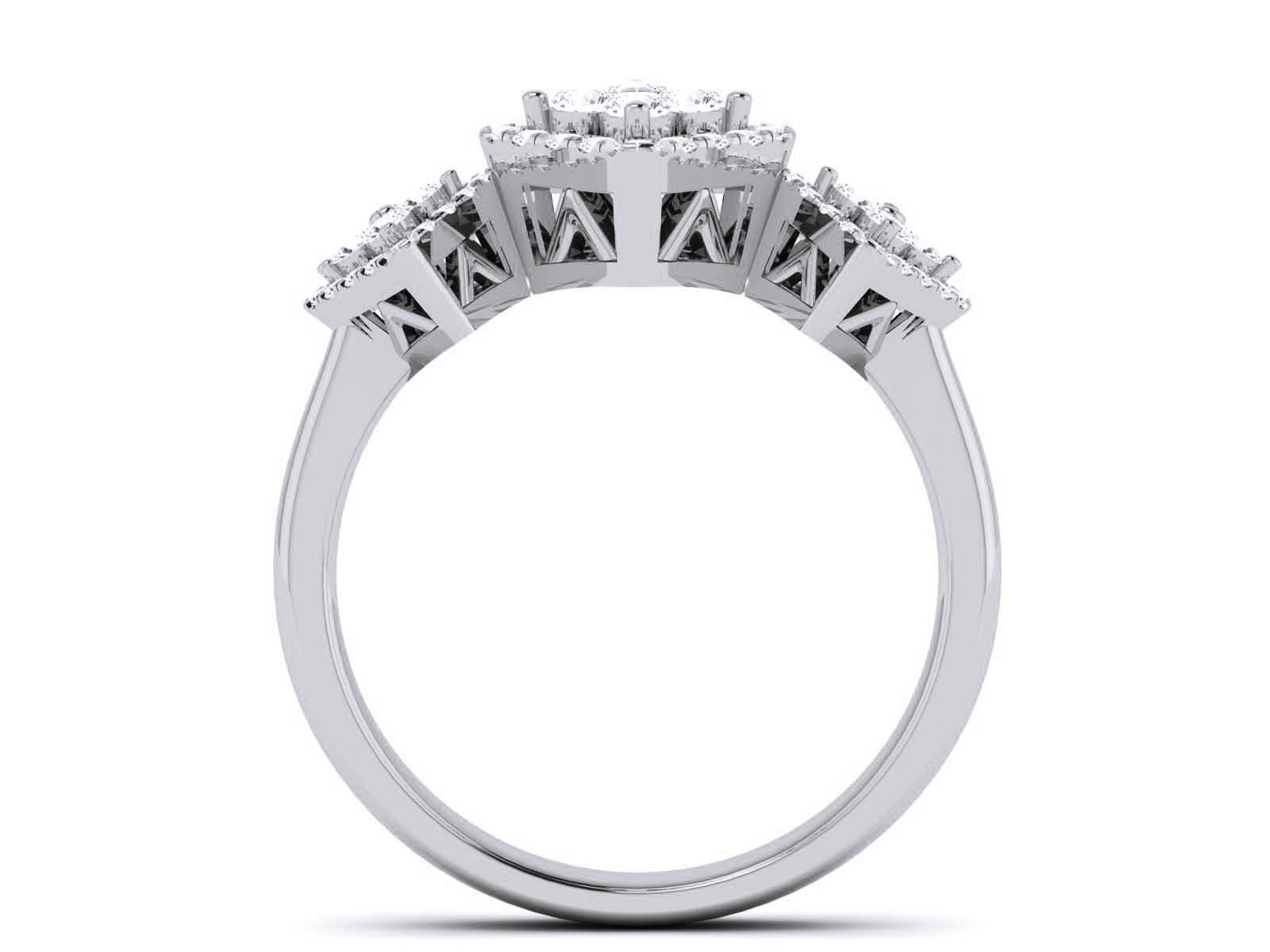 Women Diamond Ring 3dm render detail 3D print model_6