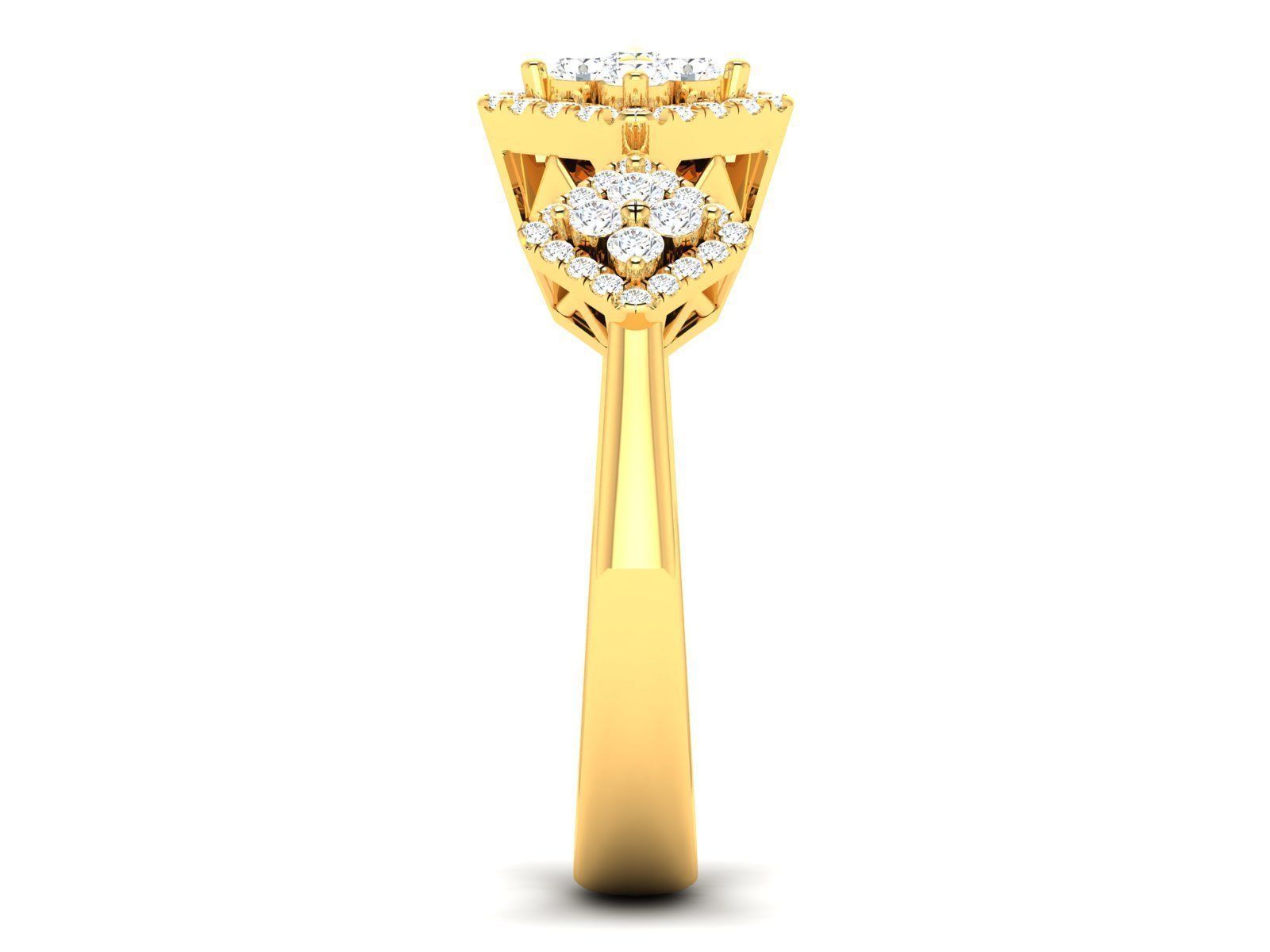 Women Diamond Ring 3dm render detail 3D print model_7