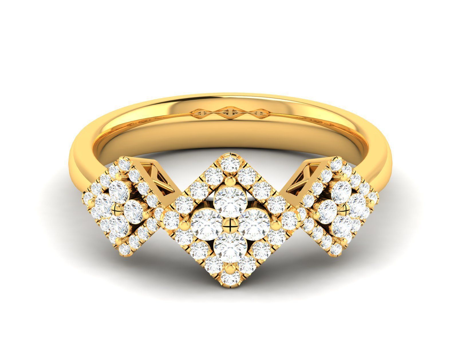 Women Diamond Ring 3dm render detail 3D print model_10