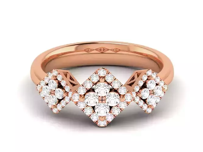 Women Diamond Ring 3dm render detail