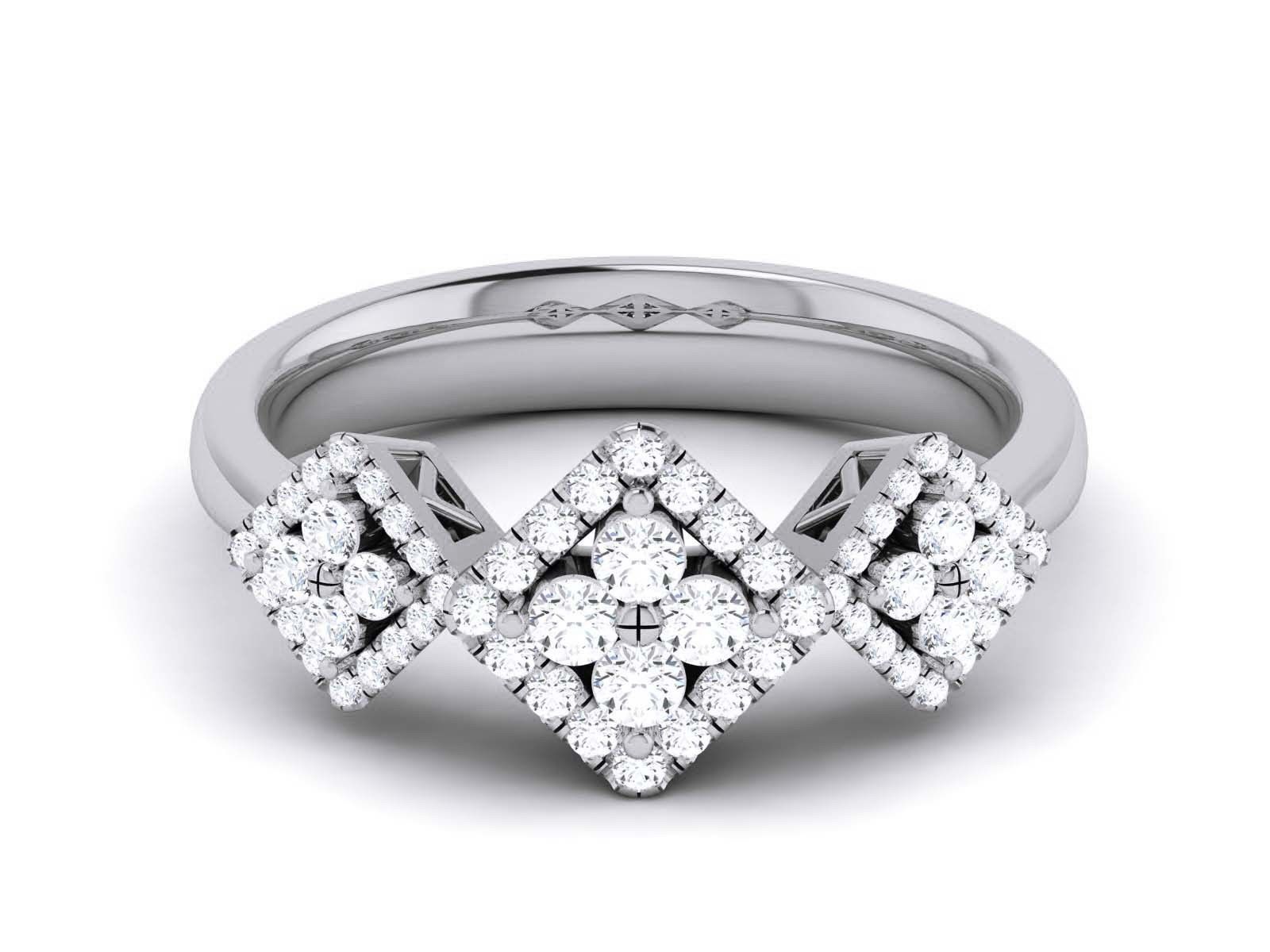 Women Diamond Ring 3dm render detail 3D print model_11