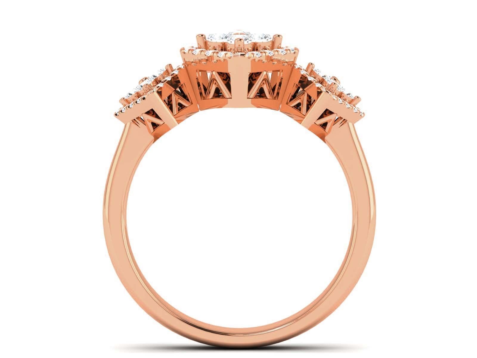 Women Diamond Ring 3dm render detail 3D print model_5