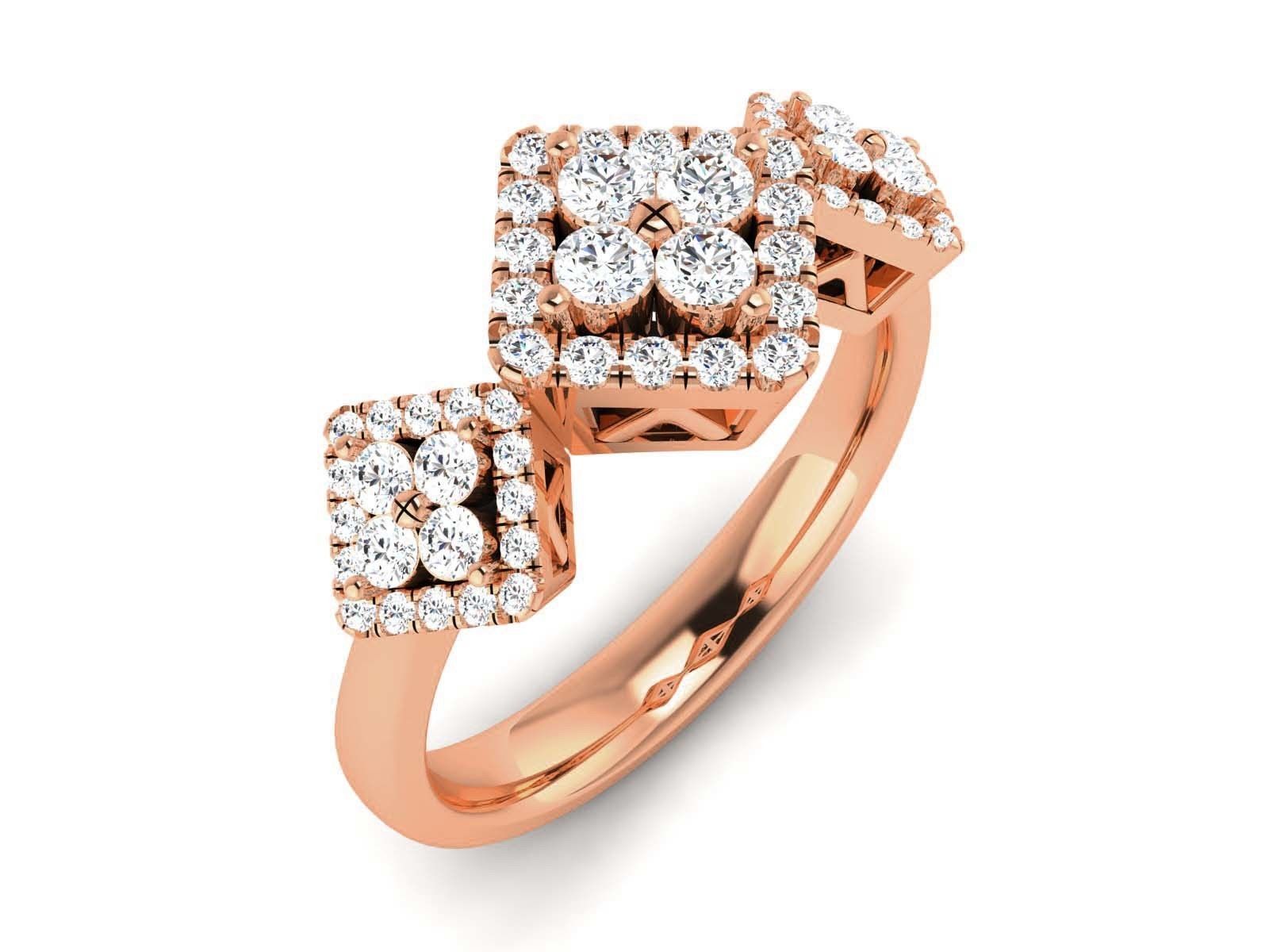 Women Diamond Ring 3dm render detail 3D print model_2