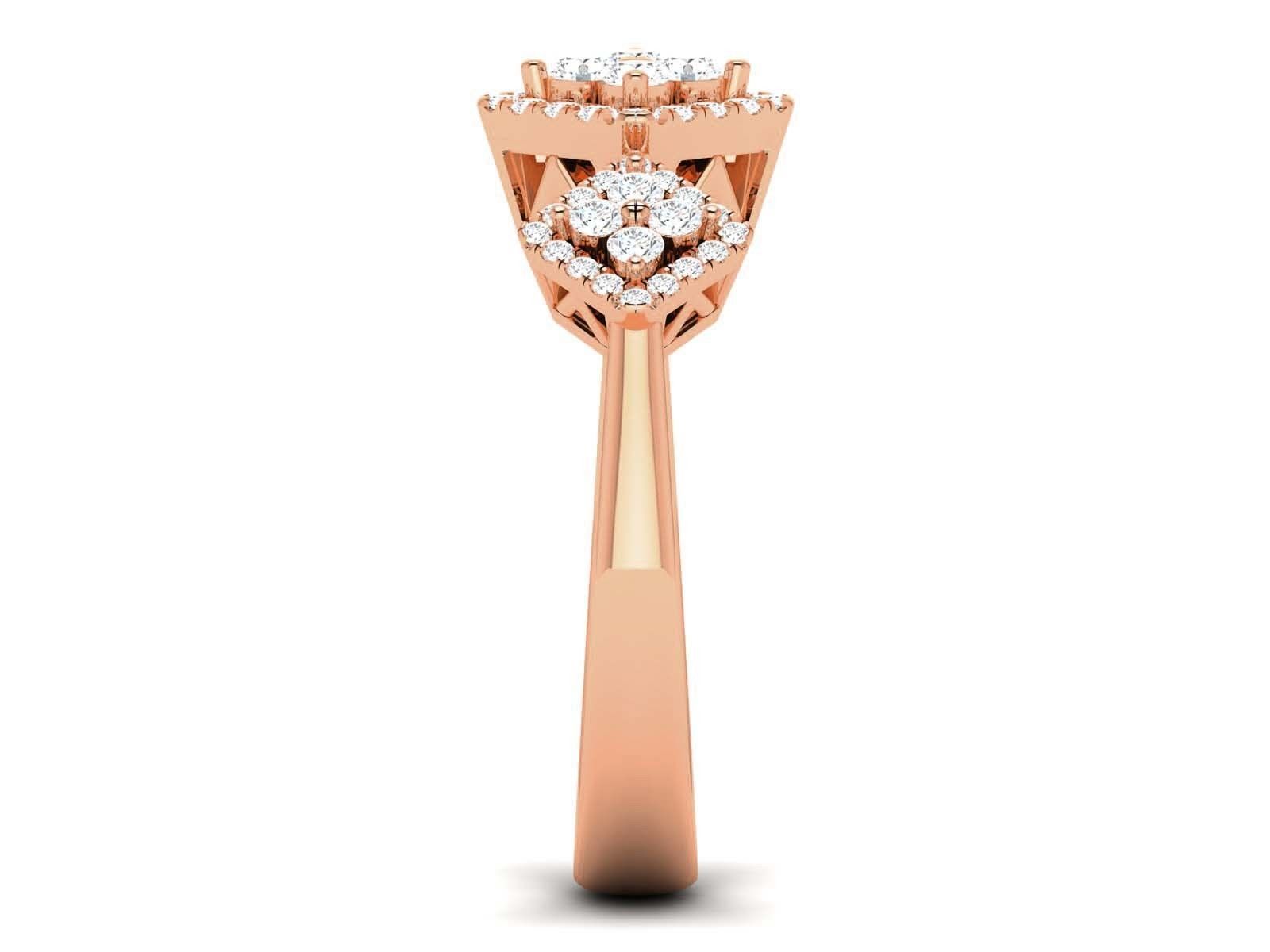 Women Diamond Ring 3dm render detail 3D print model_9