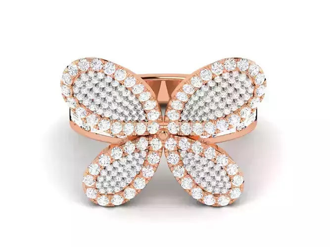 Women Diamond Ring 3dm render detail