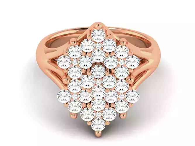 Women Diamond Ring 3dm render detail