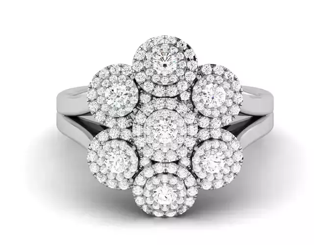 Women Diamond Ring 3dm render detail