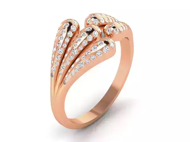 Women Diamond Ring 3dm render detail