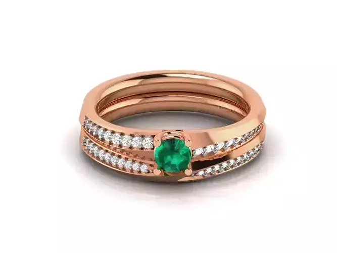 Emerald Ring 3dm render detail