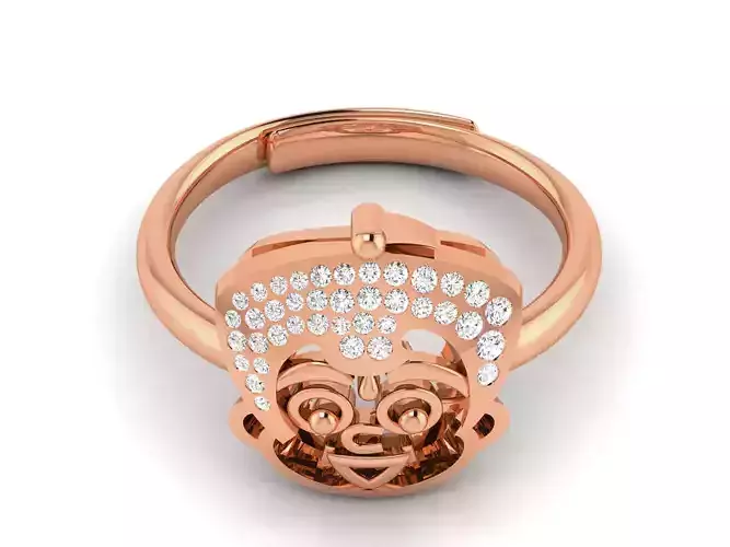 Women Diamond Ring 3dm render detail