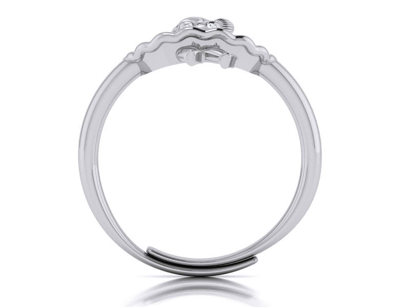 Women Diamond Ring 3dm render detail 3D print model_5