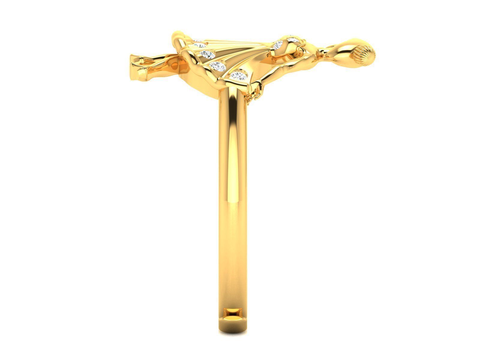 Women Diamond Ring 3dm render detail 3D print model_7