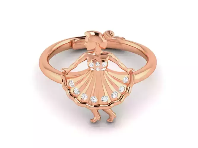 Women Diamond Ring 3dm render detail