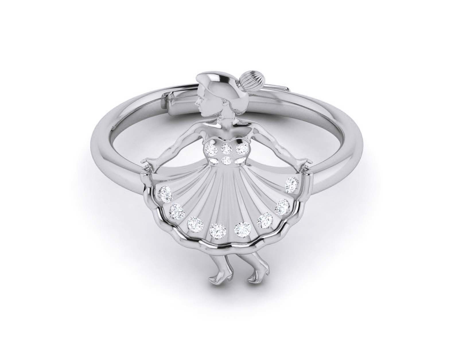 Women Diamond Ring 3dm render detail 3D print model_11