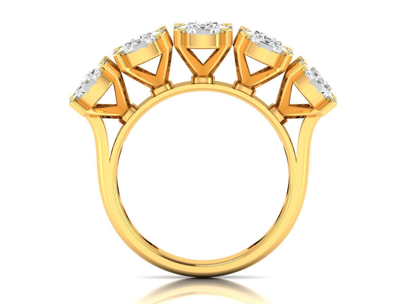 Women Diamond Ring 3dm render detail 3D print model_4
