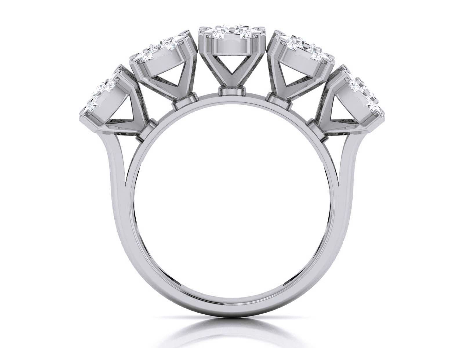 Women Diamond Ring 3dm render detail 3D print model_5