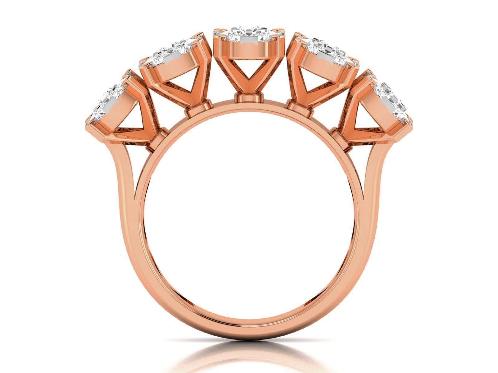 Women Diamond Ring 3dm render detail 3D print model_6