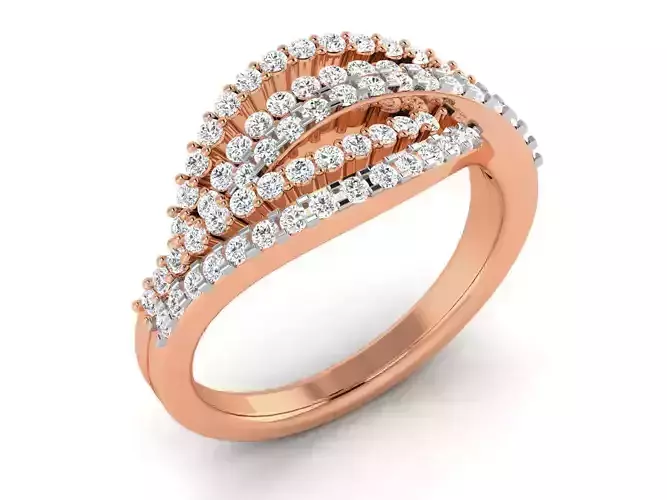 Women Diamond Ring 3dm render detail
