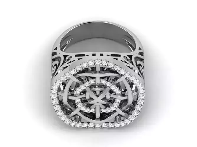 Women Diamond Ring 3dm render detail