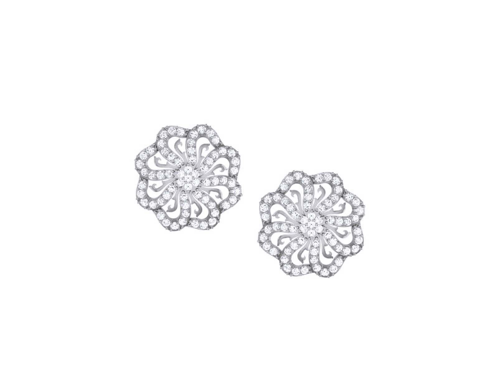 Diamond Studs Earrings 3dm render details 3D print model_5
