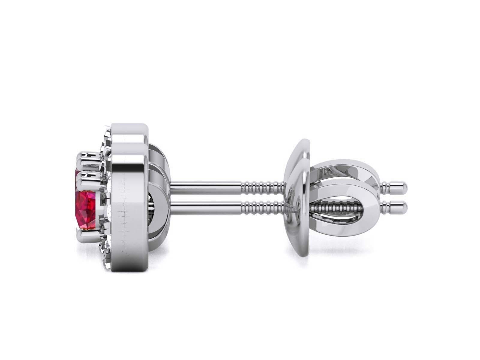 Diamond Studs Earrings 3dm render details 3D print model_7