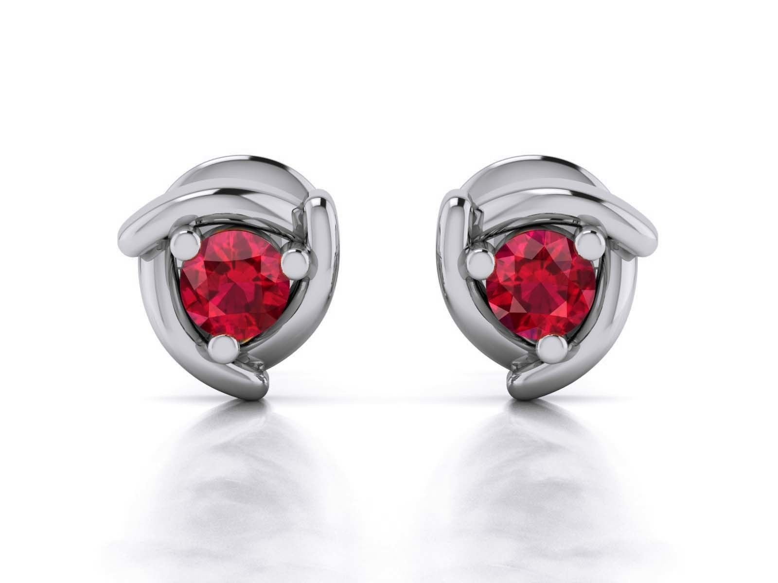 Diamond Studs Earrings 3dm render details 3D print model_5