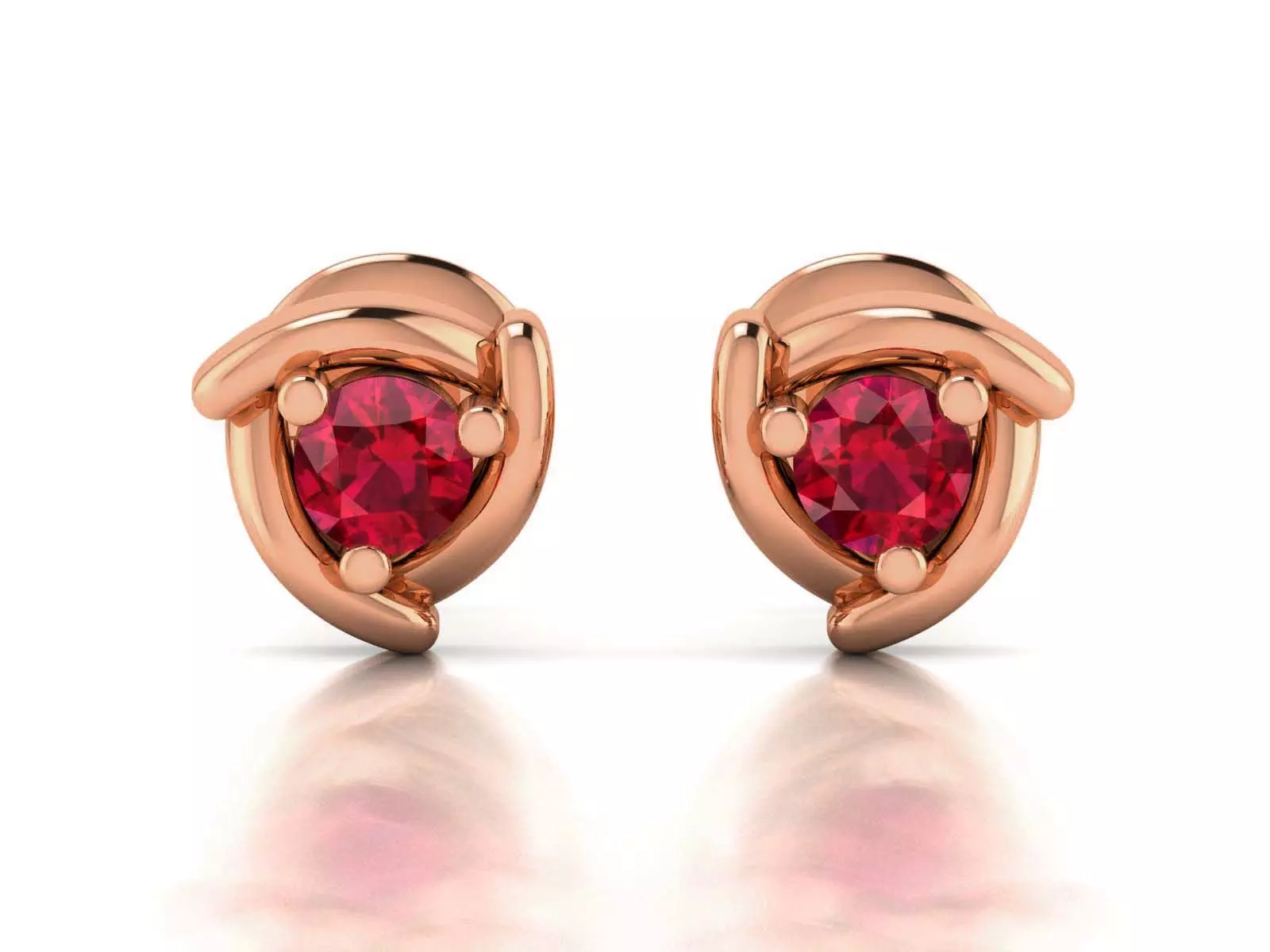 Diamond Studs Earrings 3dm render details 3D print model_0