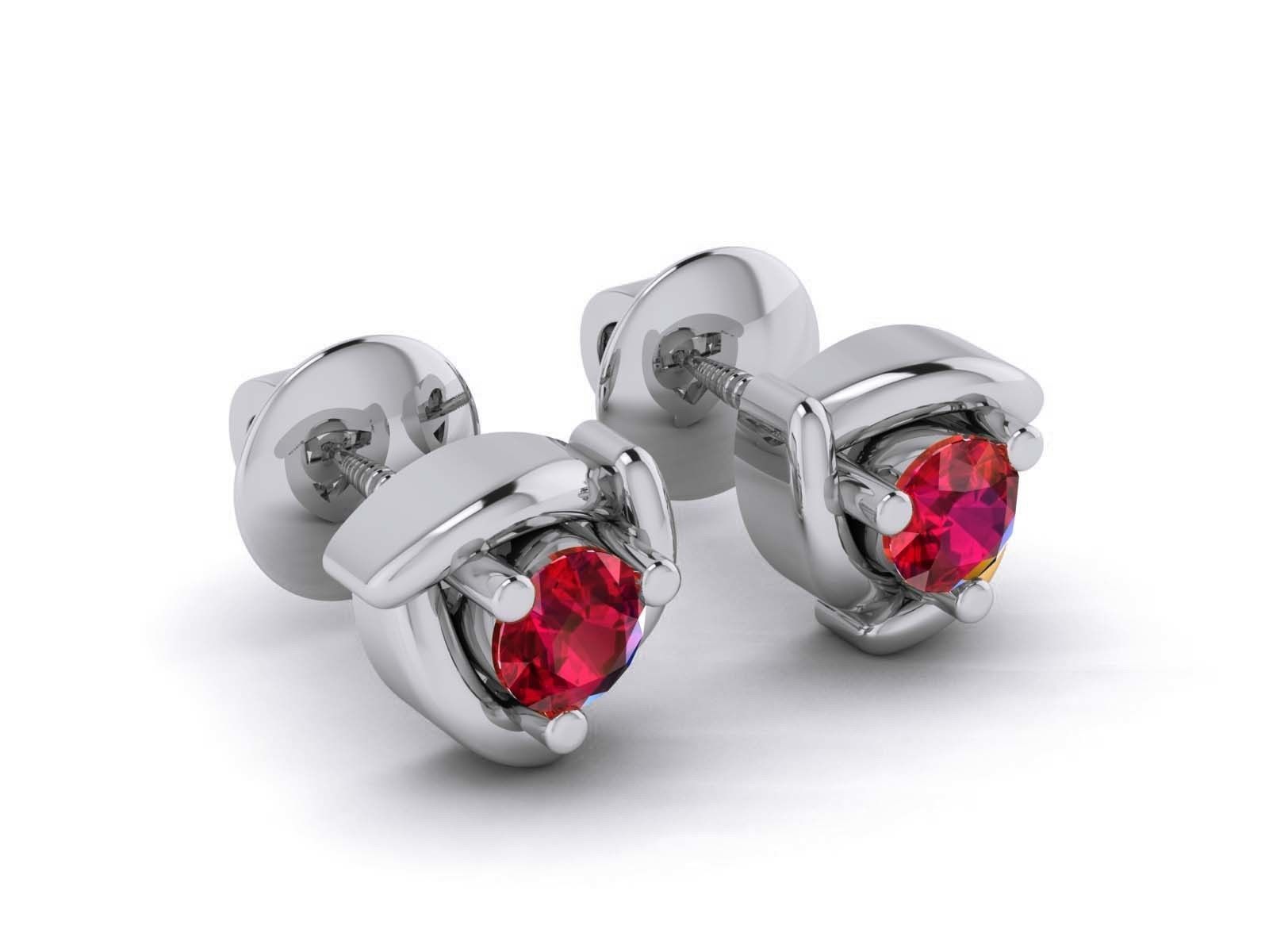 Diamond Studs Earrings 3dm render details 3D print model_2