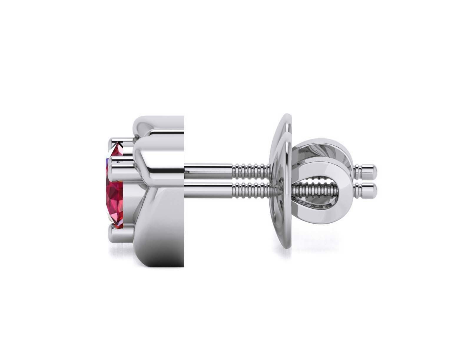 Diamond Studs Earrings 3dm render details 3D print model_7