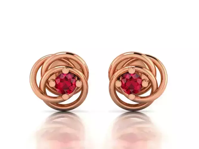 Diamond Studs Earrings 3dm render details