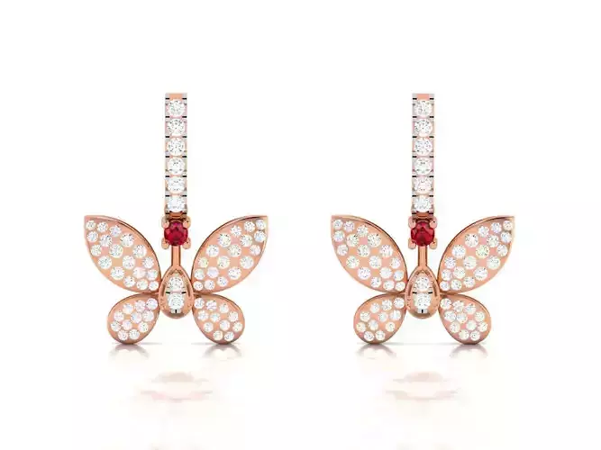 Diamond Studs Earrings 3dm render details