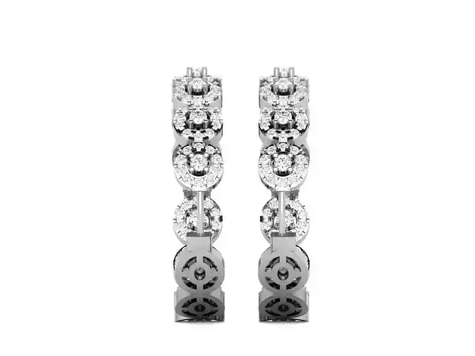 Diamond Hanging Earrings 3dm render details