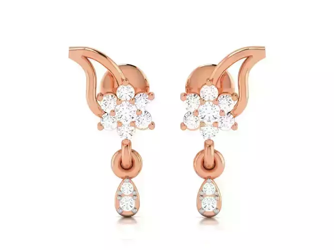 Diamond Studs Earrings 3dm render details