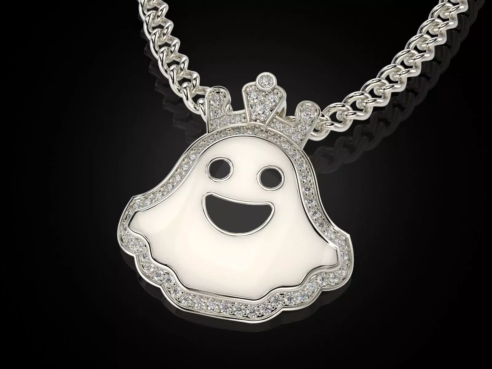 Regal Gleam Ghost Pendant 3D print model