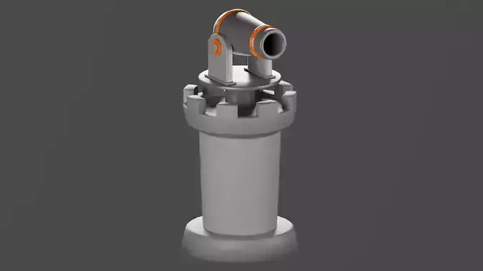 Cannon on Tower 3D