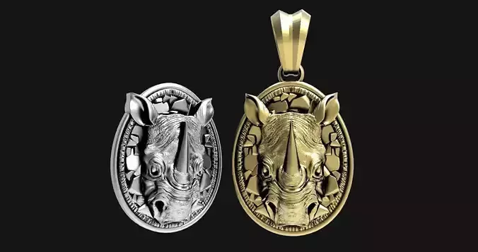 Rhinoceros Pendant 