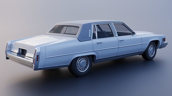 Cadillac FLeetwood Brougham 1979 3D print model 7