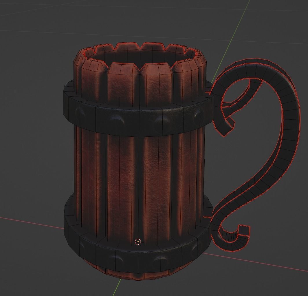 Fantasy Mug Low-poly 3D model_5