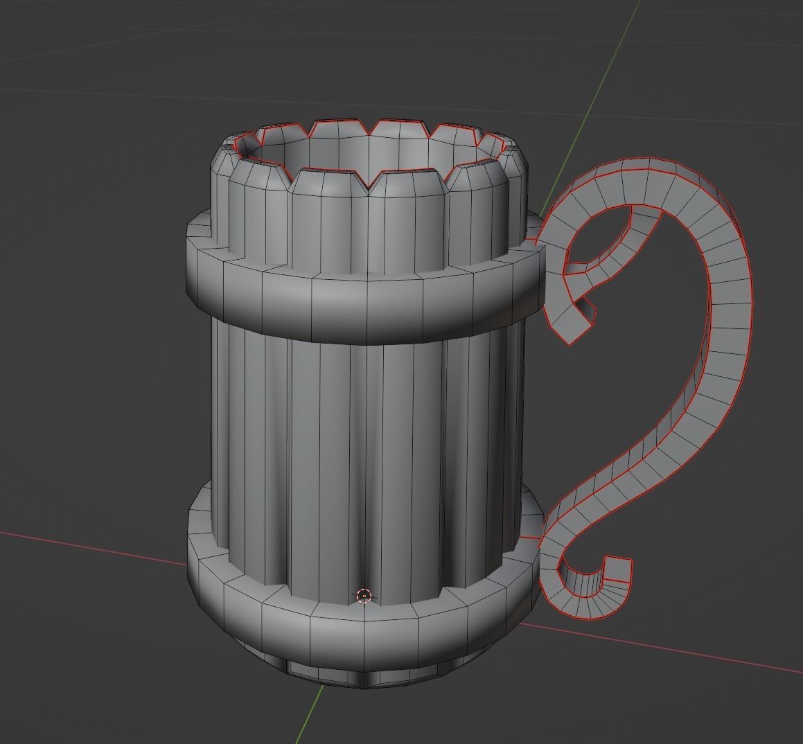 Fantasy Mug Low-poly 3D model_4