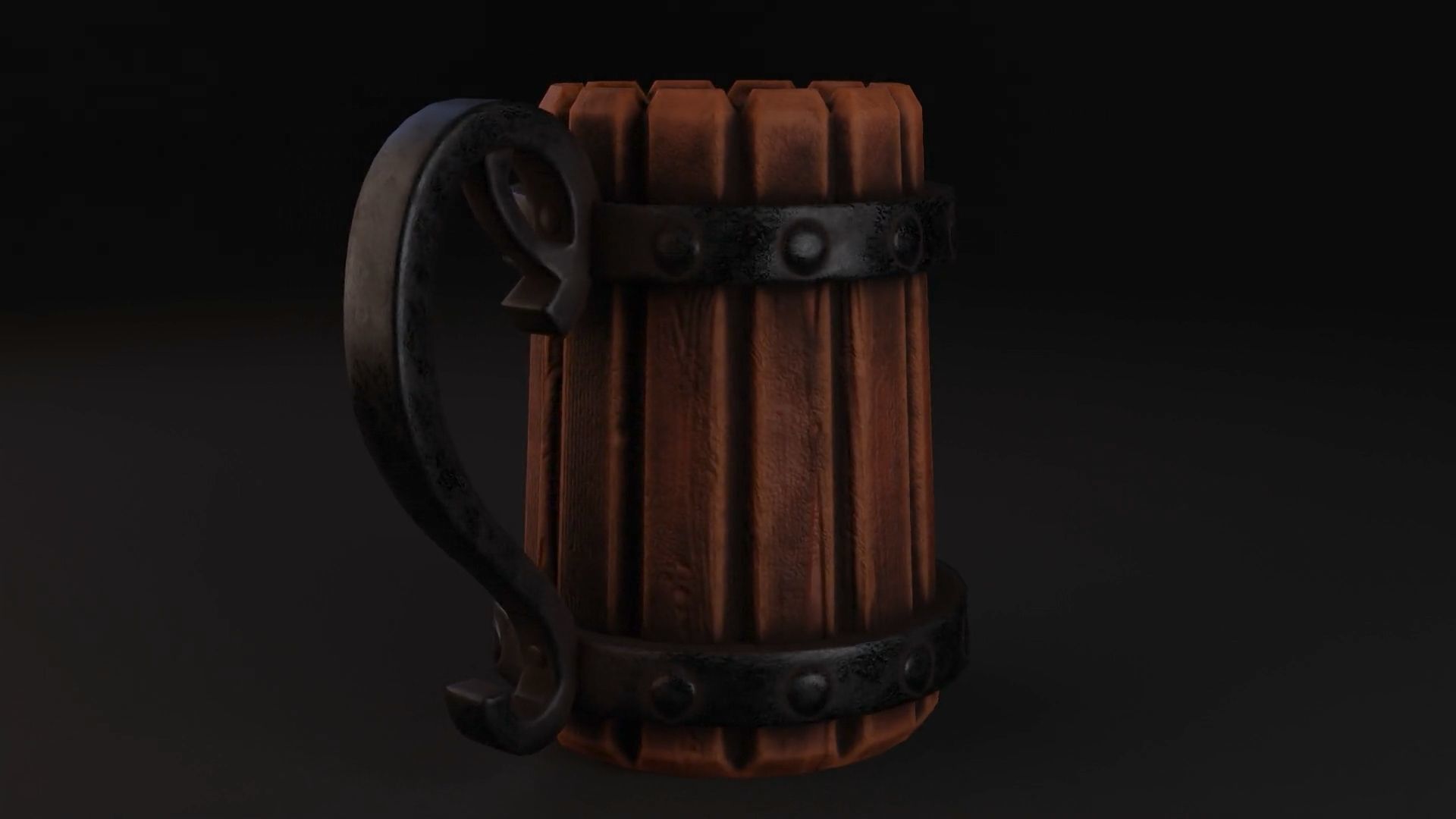 Fantasy Mug Low-poly 3D model_3